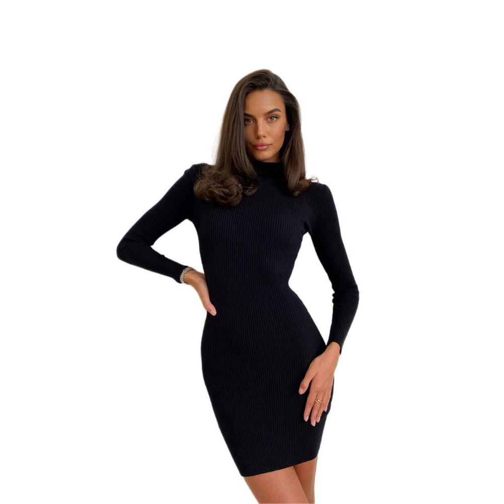 Платье Modest Story, Классическое ТРИКОТАЖНОЕ, ЧЕРНОЕ, S-M - 1