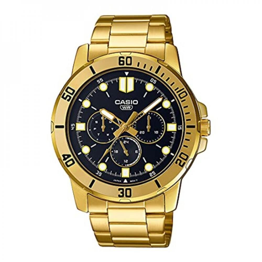CASIO Men's Multifuntion Water Resistant Quartz Watch MTP-VD300G-1EUDF - 49 mm - Gold - 1