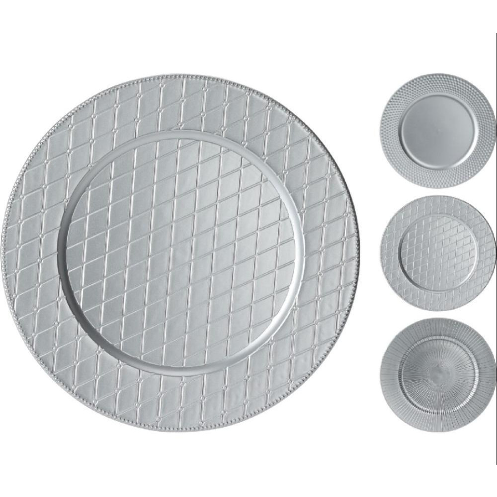 طبق كوبمان مطفي 33 سم فضي متنوع 1 قطعة - 1