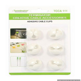 Бренд Terminator, Креативные Кабельные Аксессуары, Клейкие Кабельные Зажимы, 6 Штук В Одной Упаковке - 4 miniature