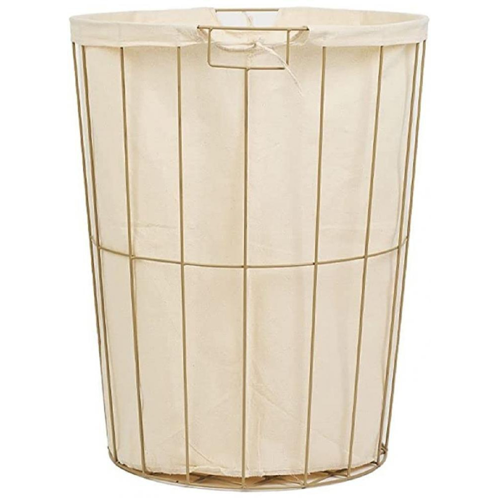 Homesmiths Iron Frame Hamper With Liner Dia 50 x H62cm - 1