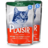 Plaisir / Cat food, Cats chunks in gravy, 12 x 3.5 oz (100 g) - 2 miniature