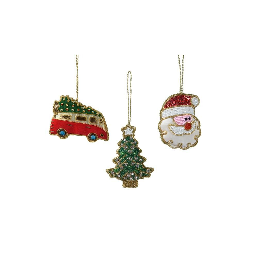 شماعة ديكوريس كايمنجك بوليستر خرز زجاجي متنوعة 1 قطعة - 1