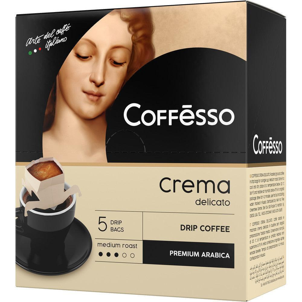 Coffesso Crema Delicato Ground Coffee 5 Sachet Drip Bags 45 g - 1