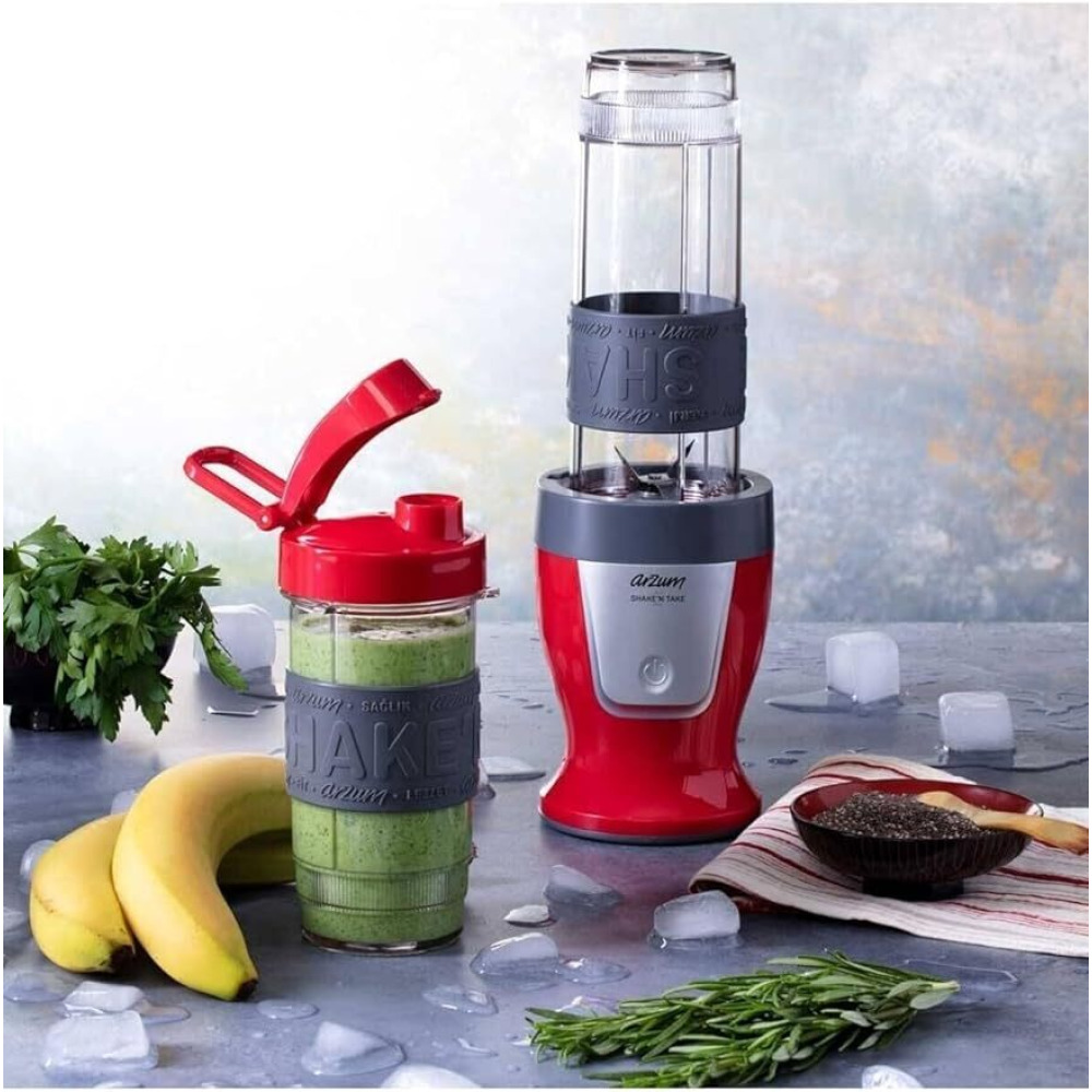 Arzum Blender Shaken Take Smoothie Misty 300 Watts Model - AR1032 - (Red), 1 Year manufacturer Warranty - 3