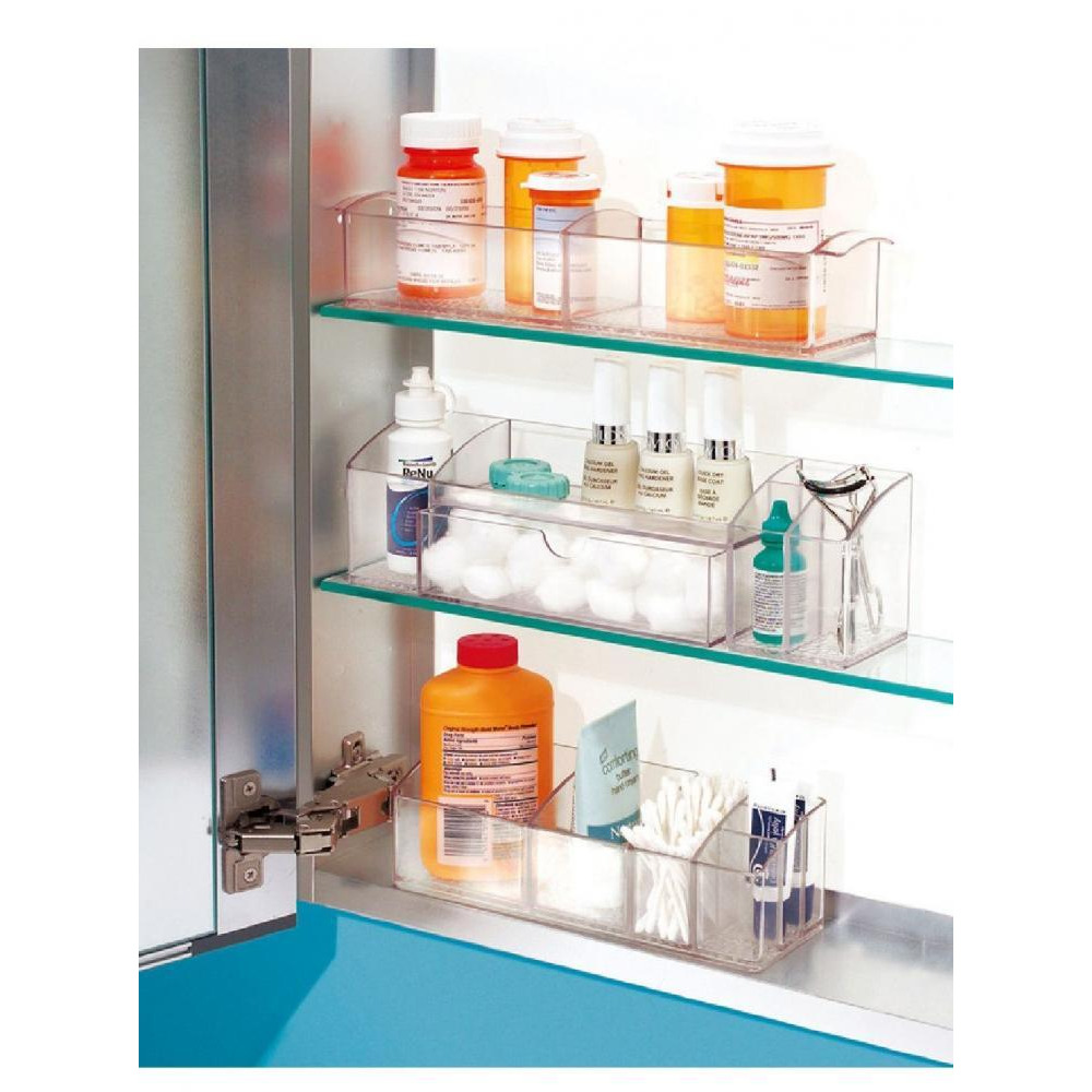 علبة درج من Interdesign Med+ درج قابل للسحب مقاس 12 بوصة شفاف - 2