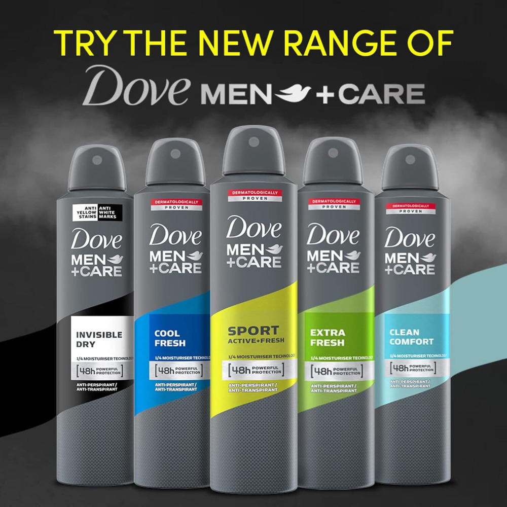 Dove Men+Care Anti-perspirant Deodorant Spray, Sport Active + Fresh, 250ml - 7