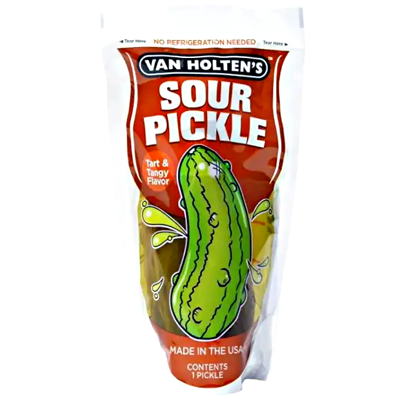 تورتة فان هولتن الحامضة ومخللات الخيار الكبيرة بنكهة منعشة في كيس 12 عبوة