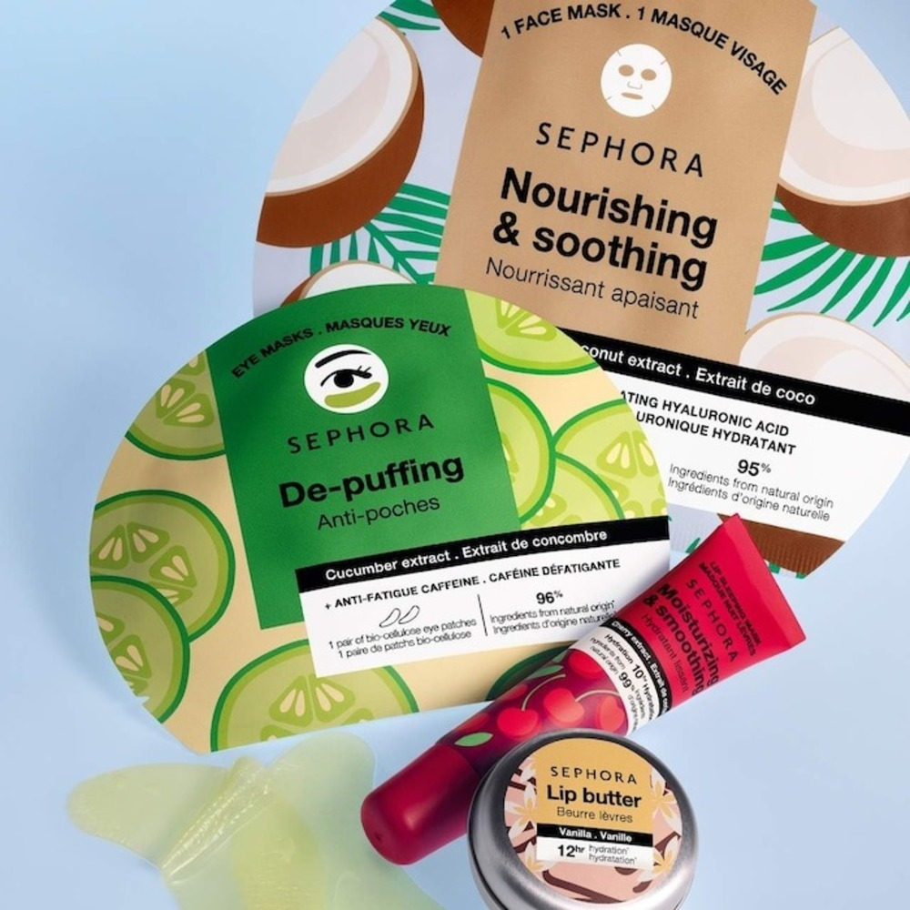 SEPHORA COLLECTION Fiber Face Masks - Fruit & Plant Extracts + Hydrating Hyaluronic Acid Quenching & plumping effect mask - watermelon (1 pc) 100g - 5