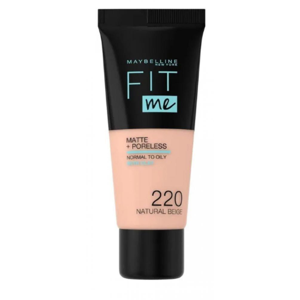 Maybelline New York / Foundation Fit me, Matte+poreless, 220 Natural beige, 1 fl. oz (30 ml) - 1