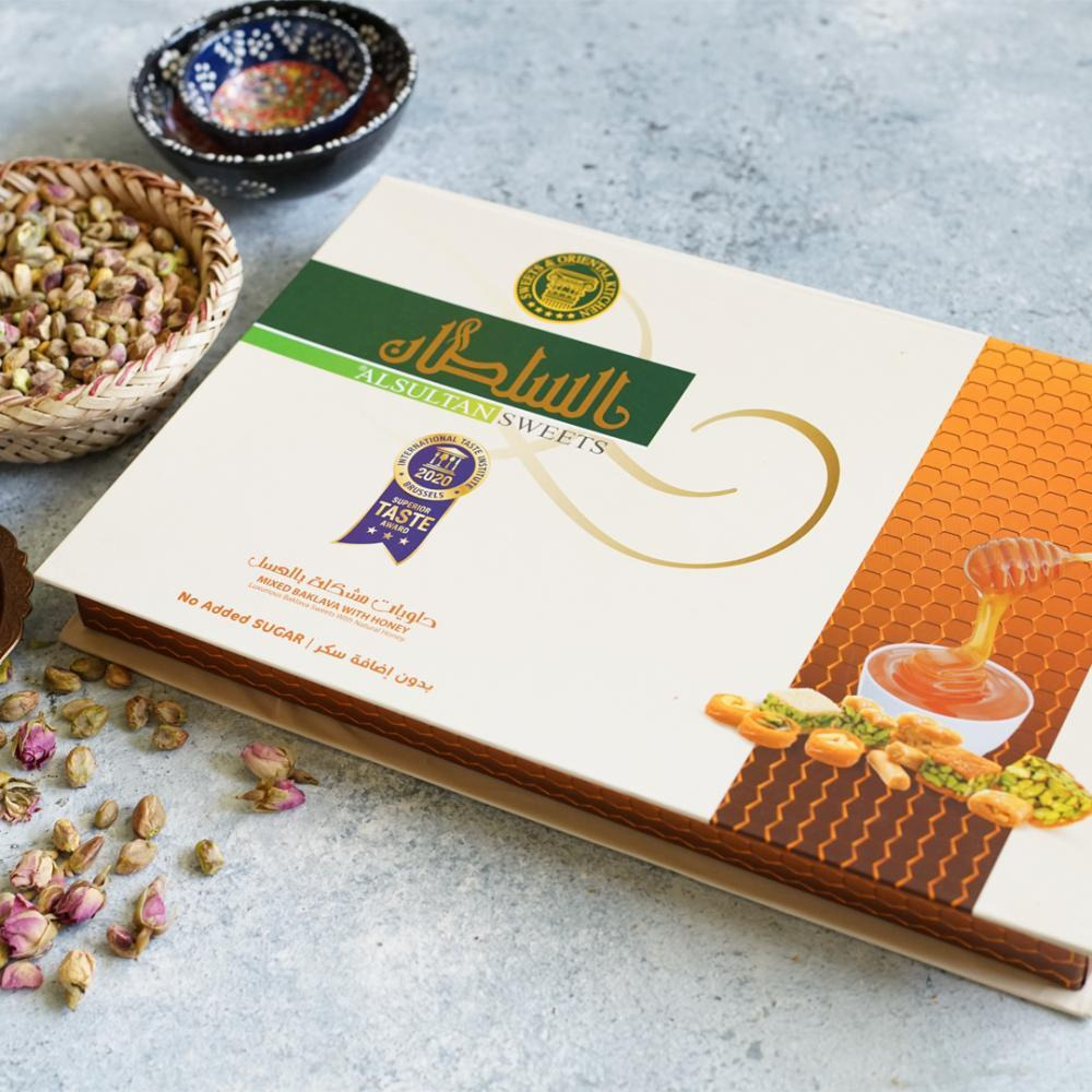 Al Sultan International Sweets Mixed Baklawa with Honey, 400 g - 4