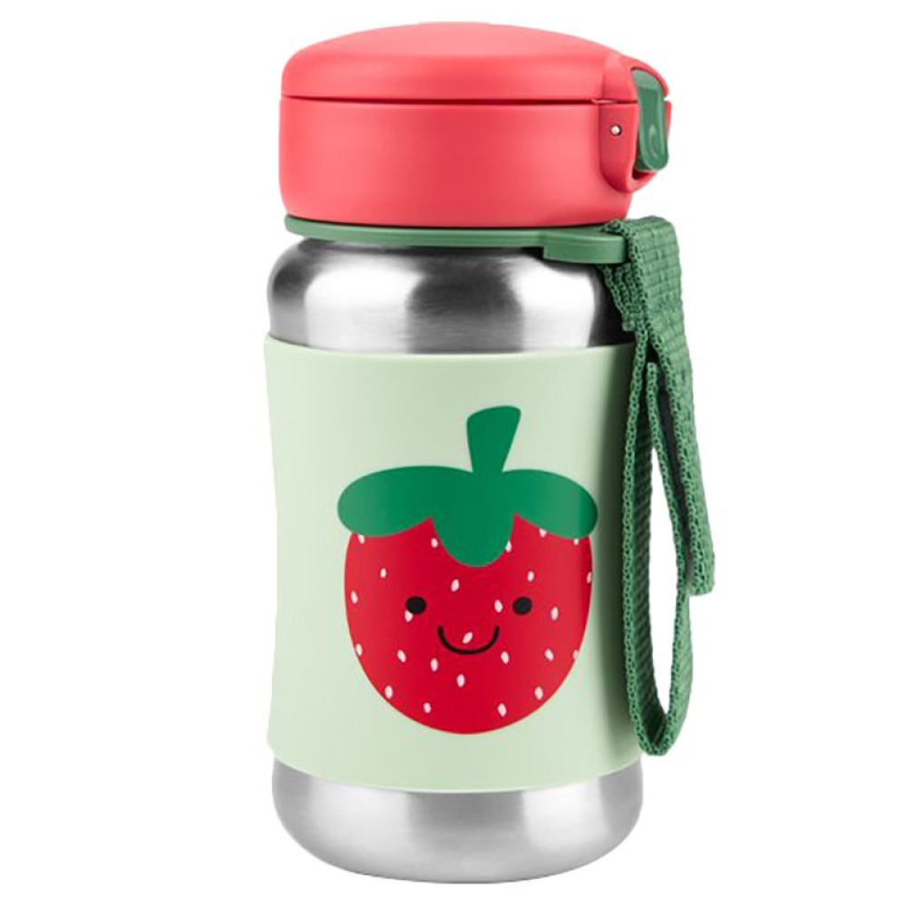 Skip Hop Spark Style SS Straw Bottle - Strawberry - 1
