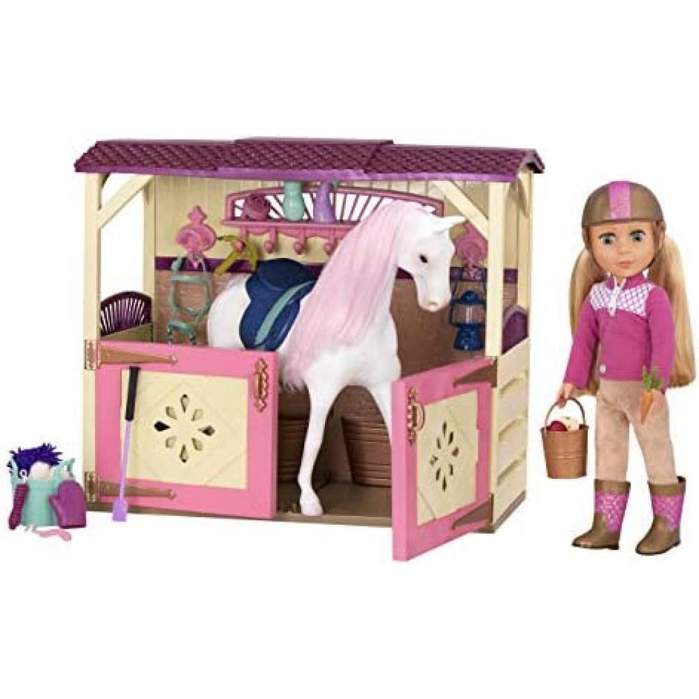 Glitter Girls by Battat – All Asparkle Acres Riding Stable Set – Accessory set for 14-inch horses - 14 inch Doll Accessories and Clothes for Girls Age - 3