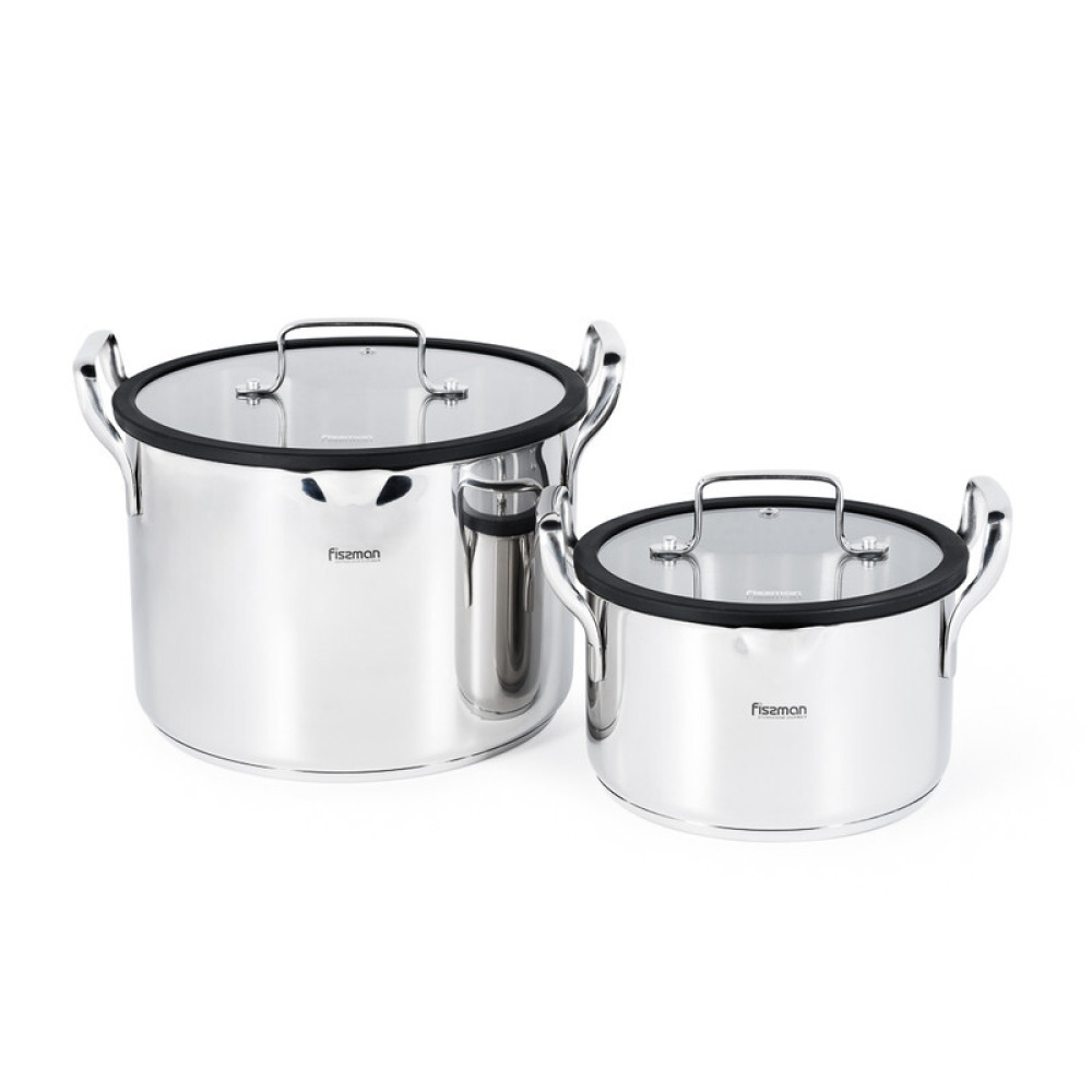 Fissman 4-Piece Cookware Fabia Series (Pots: 2.5 l / 18 cm; 6.2 l / 24 cm; lids 18 / 24 cm) - 2