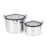 Fissman 4-Piece Cookware Fabia Series (Pots: 2.5 l / 18 cm; 6.2 l / 24 cm; lids 18 / 24 cm) - 2 miniature