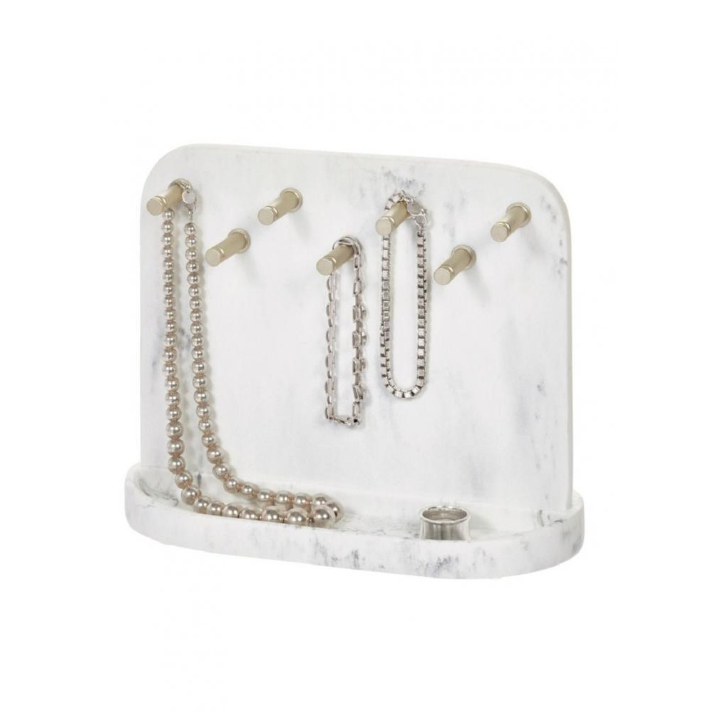 Органайзер для Украшений Inter Design Dakota Из Белого мраморного атласа - 2