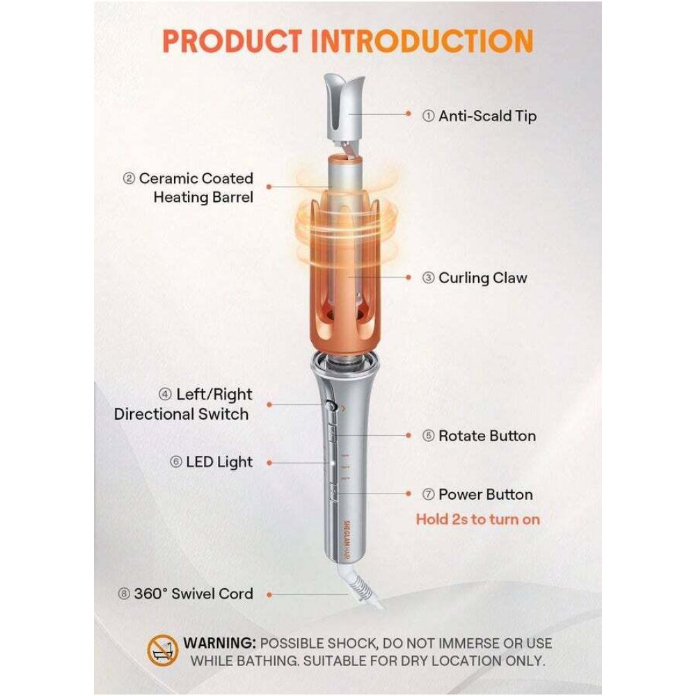 SHEGLAM HAIR It-Curl One-Touch Instant Curler Automatic Curling Iron - 3