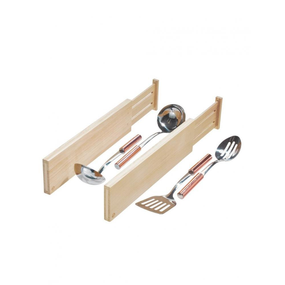 مجموعة فواصل أدراج INTERDESIGN eco Wood مقاس 4 بوصة مكونة من قطعتين - 1