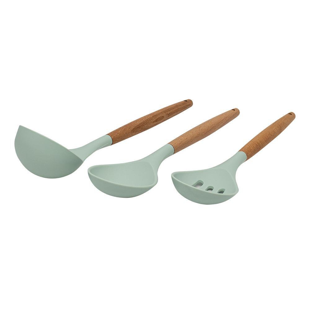 ComCreate / Cooking spoons, Silicone, Wood, Non-stick, 11 pcs  - 6