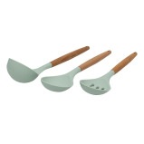 ComCreate / Cooking spoons, Silicone, Wood, Non-stick, 11 pcs  - 6 miniature