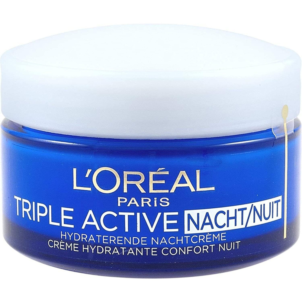 L'oreal Triple Active Hydrating Night Cream 24H Hydration - Для Всех Типов Кожи 50 мл - 1