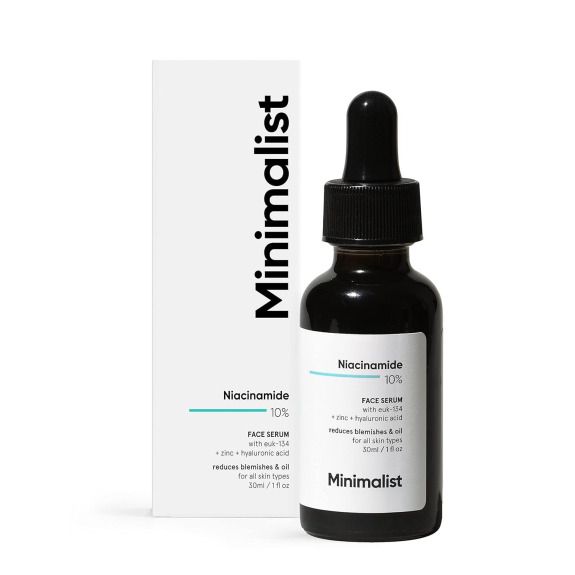 Minimalist 10% Niacinamide Face Serum for Acne Marks, Blemishes and  Oil Balancing with Zinc, Skin Clarifying Anti Acne Serum for Oily and  Acne Prone