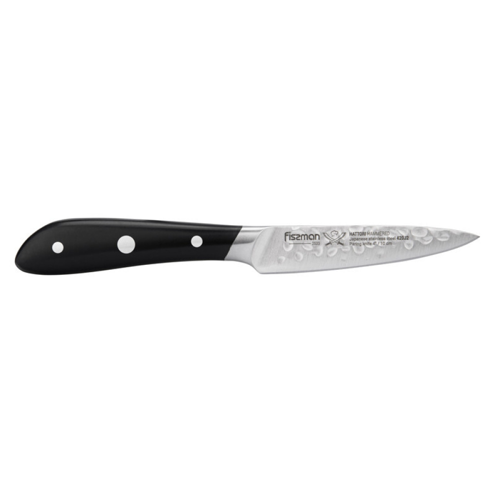 Fissman Vegetable Knife Black/Silver Stainless Steel 4inch - 1