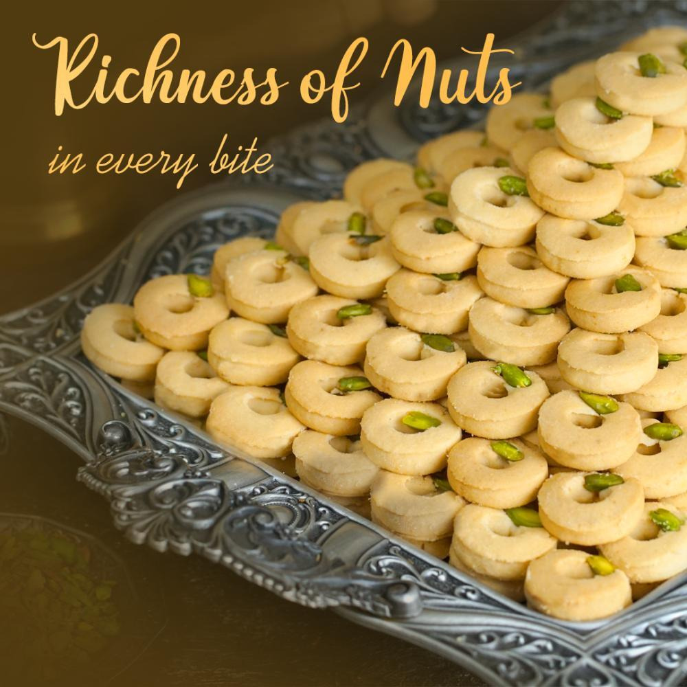 Al Sultan International Sweets  Mixed Nawashef luxury Ajwa Maamoul, Barazek, Ghareba, 400 g - 5