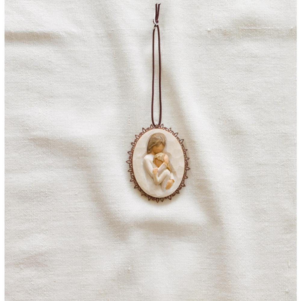 Willow Tree -Close to Me Metal-Edged Ornament Figurine - 1