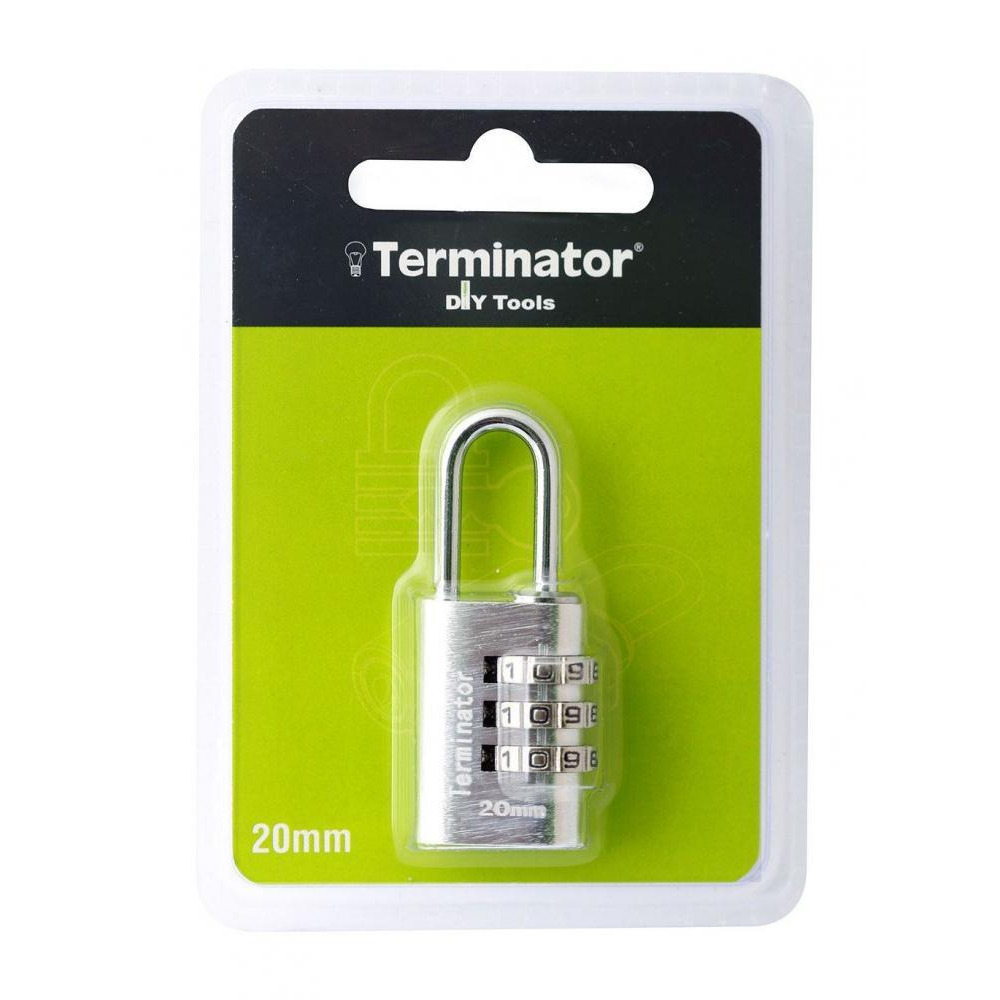 Terminator Pad Lock 20 mm Silver - 1