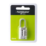 Terminator Pad Lock 20 mm Silver - 1 miniature
