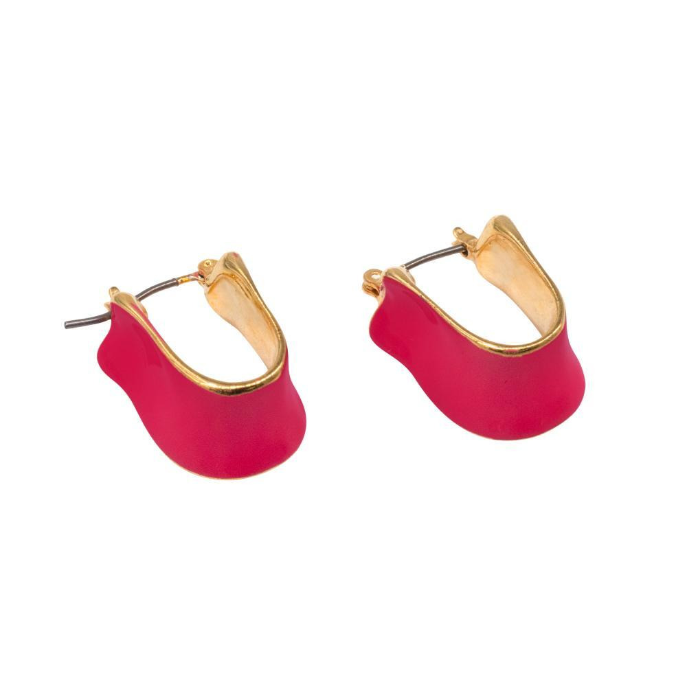 АКЦЕНТ Серьги с геометрическим узором и эмалью - 1