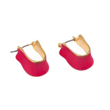 АКЦЕНТ Серьги с геометрическим узором и эмалью - 1 miniature