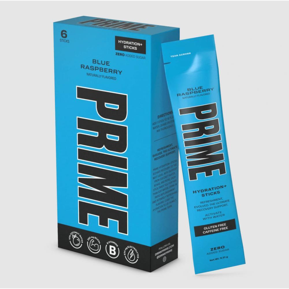 Primes Hydration Sticks Zero Sugar Blue Raspberry (6 Sticks) - 1