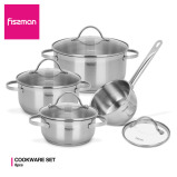 Fissman 8- Piece Cookware Set Gabriela with Glass Lids Stainless Steel - 2 miniature