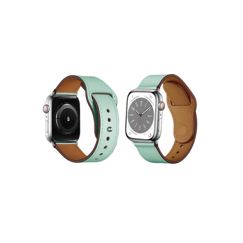 Perfii Genuine Leather Replacement Band For Apple Watch 49, 45, 44, 42 mm Series Ultra 8/7/6/5/4 SE - 1