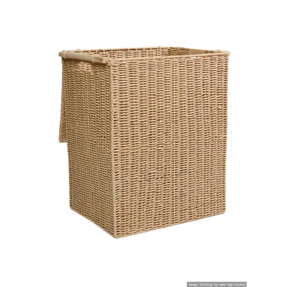 Homesmiths Large Laundry Hamper with Handle 46 x 34 x 57 cm “ Brown - 3