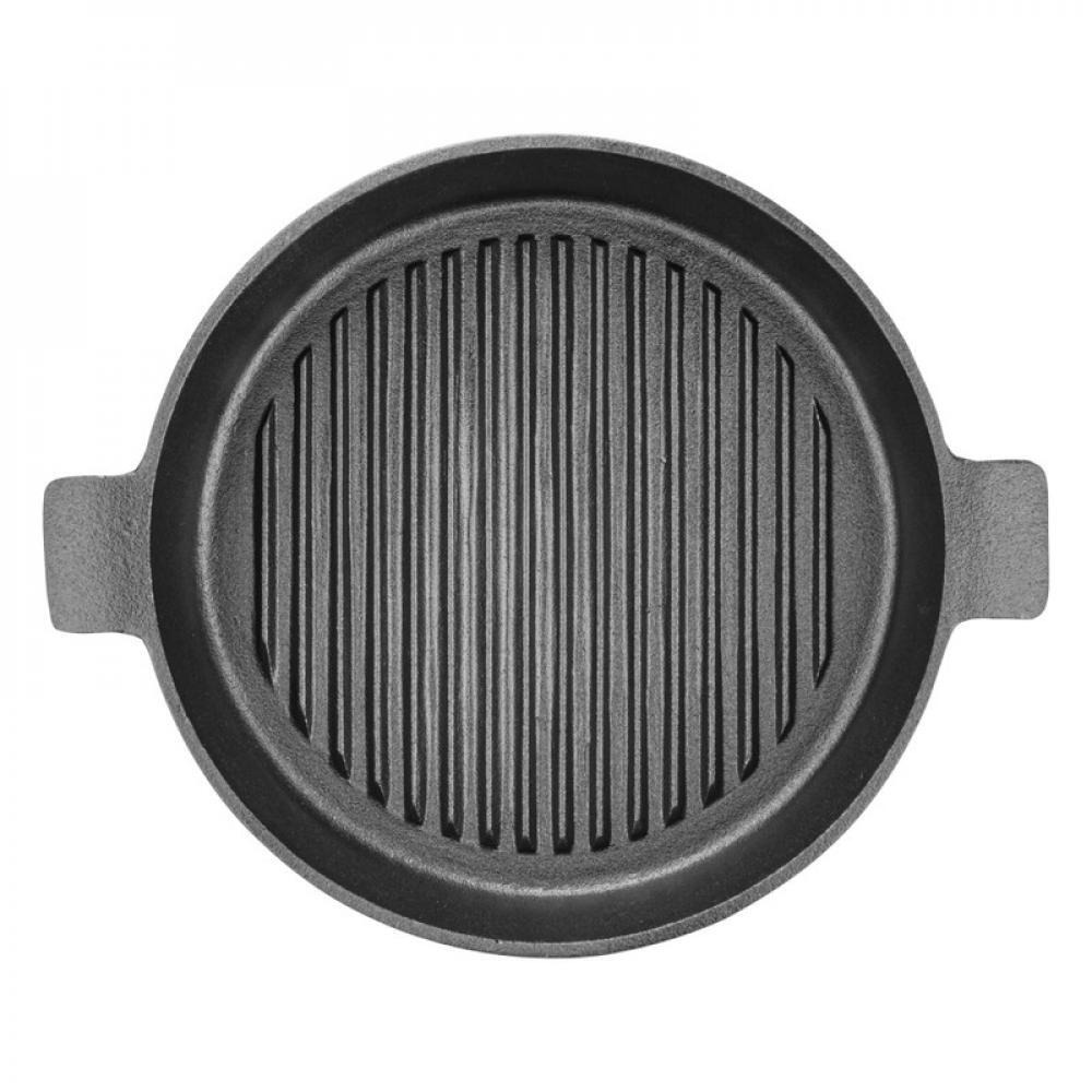 مقلاة شوي مستديرة من فيسمان من الحديد الزهر - أسود 26x5.5 سم - 1