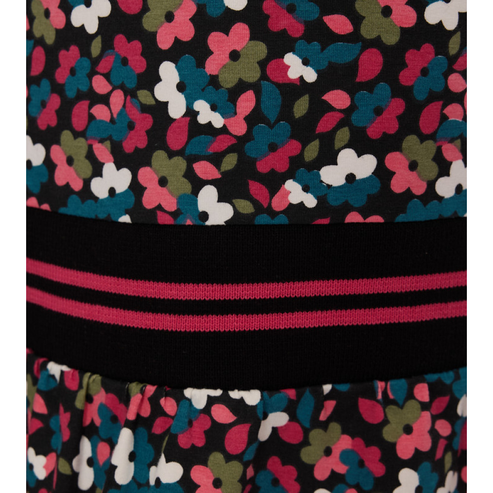 Girls' All-Over Floral Print Long Sleeves Multicolor Dresses (2-3 YRS) - 6