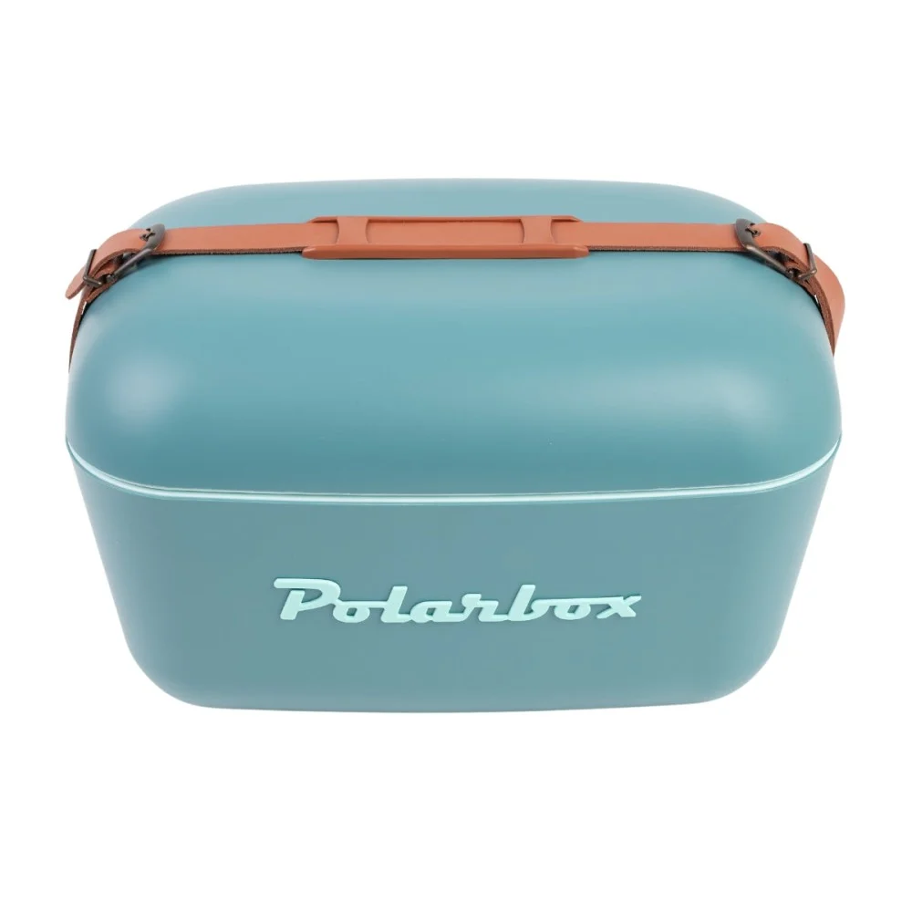 صندوق تبريد كلاسيكي من بولار بوكس سعة 20 لتر مع حزام جلدي، ثلج صلب معزول حراريًا للشاطئ والنزهات وغطاء قابل للتحويل، لون بيج/زيتوني PB-9312، أزرق - بح - 6