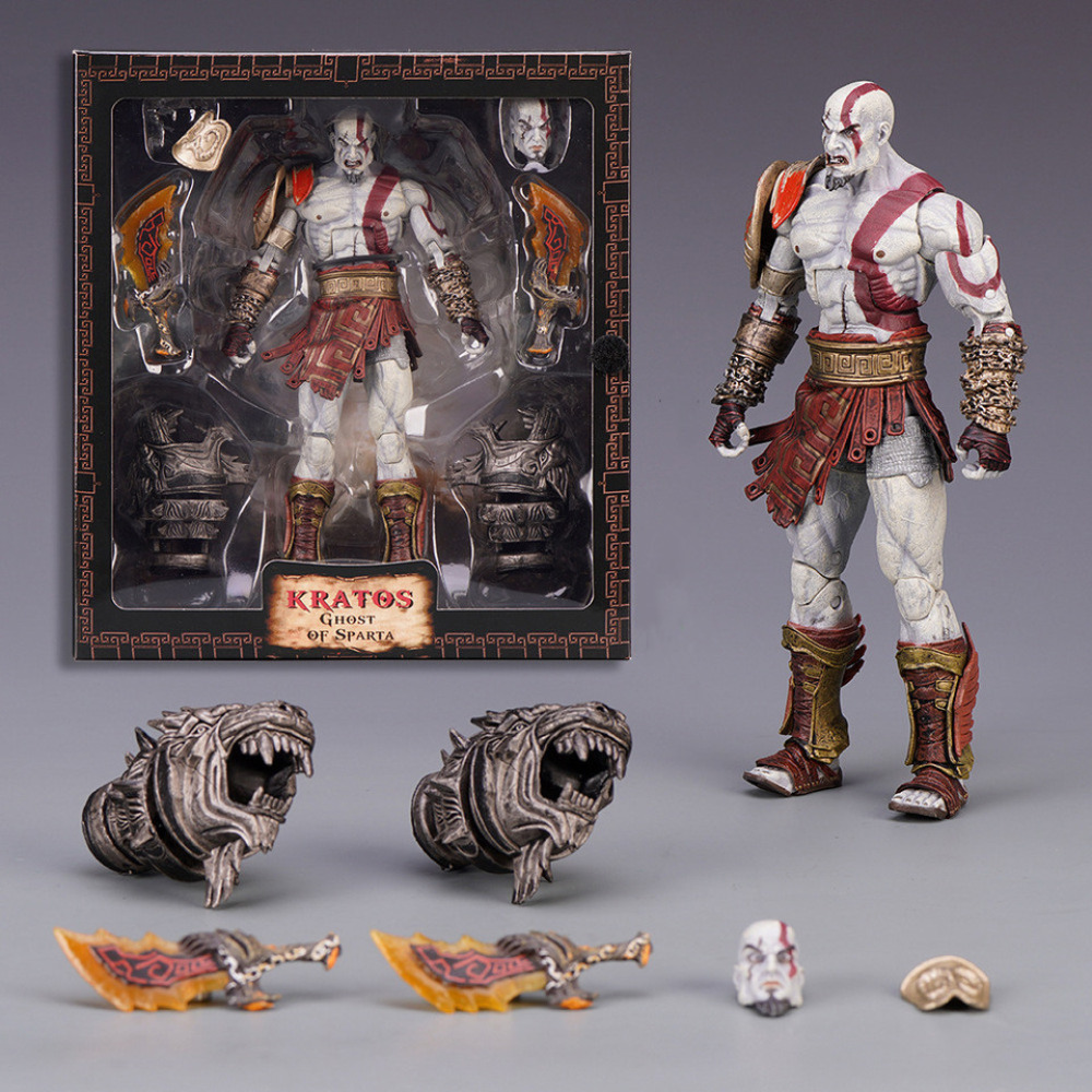 Warrior Action Figure – Kratos-style Model with Box - 4