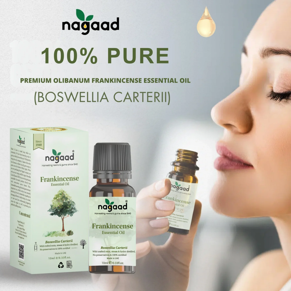 Nagaad Frankincense Boswellia Carterii Essential Oil Luban - 100% Natural Organic - 3