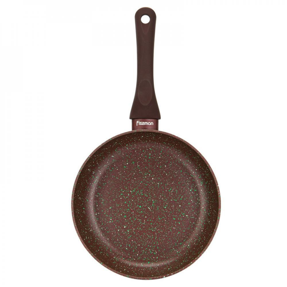 Fissman Deep Frying Pan 20x4.5cm Mosses Stone Series Non Stick Aluminum Brown - 2