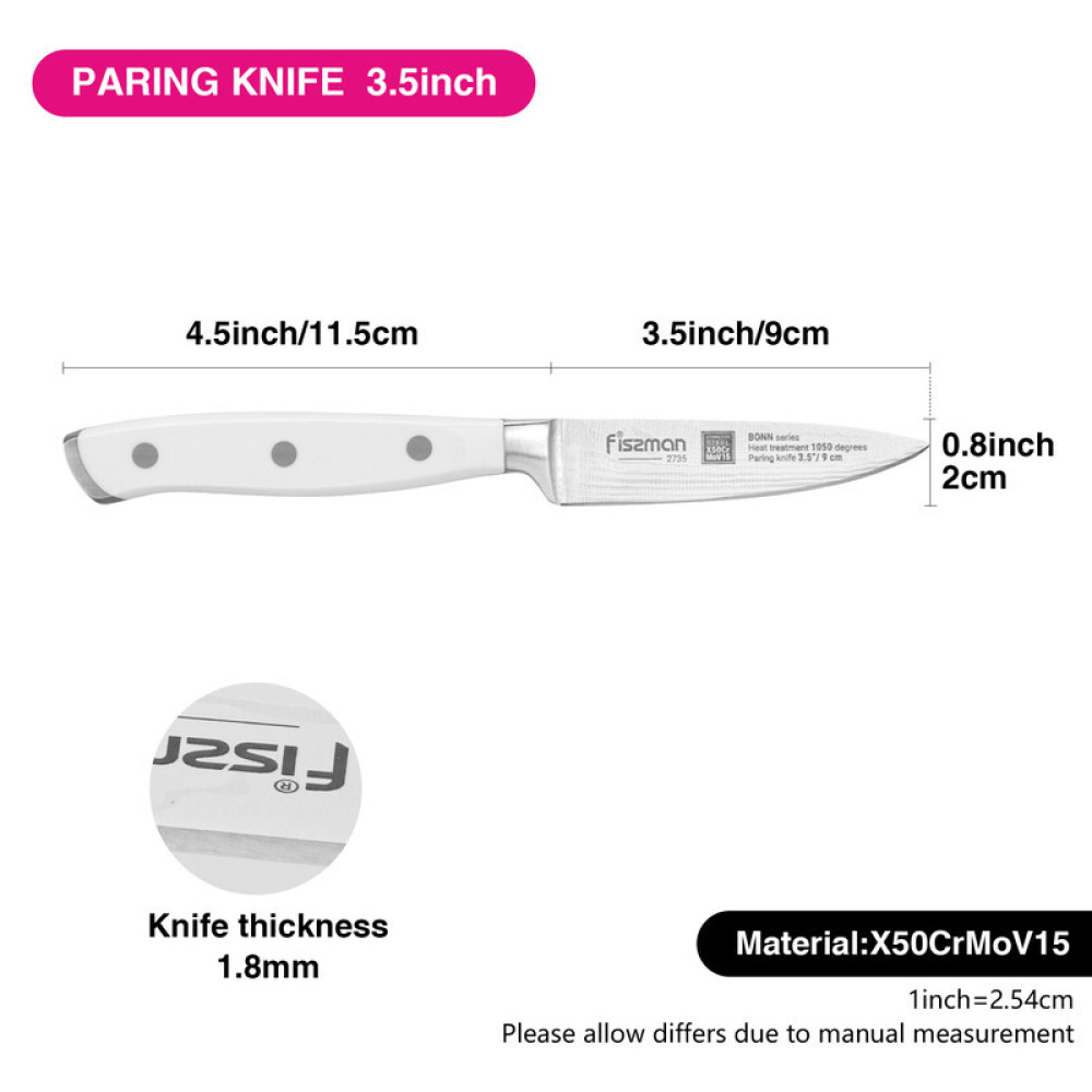Fissman 3.5'' Paring Knife Bonn Stainless Steel - 4