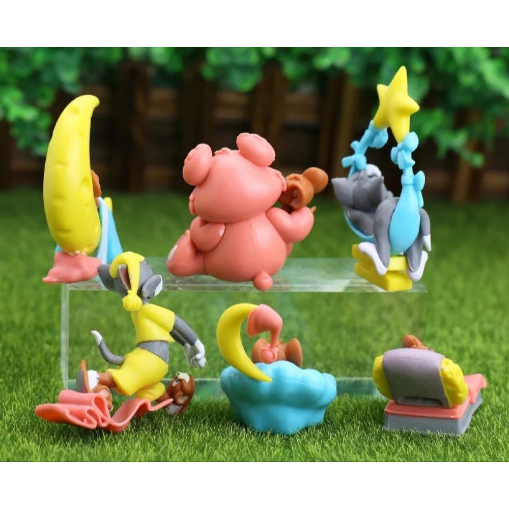 Tom Cat  and Jerry Mouse Figure PVC Statue collection model home car decoration kids gift toy - 3
