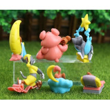 Tom Cat  and Jerry Mouse Figure PVC Statue collection model home car decoration kids gift toy - 3 miniature