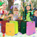 Coolbaby / Medium kraft paper gift bags, 12 pcs, 21x27x11 cm, black - 5 miniature