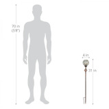 Exhart Solar Pearlized Glass Honeycomb Garden Stakes Clear - 4 miniature