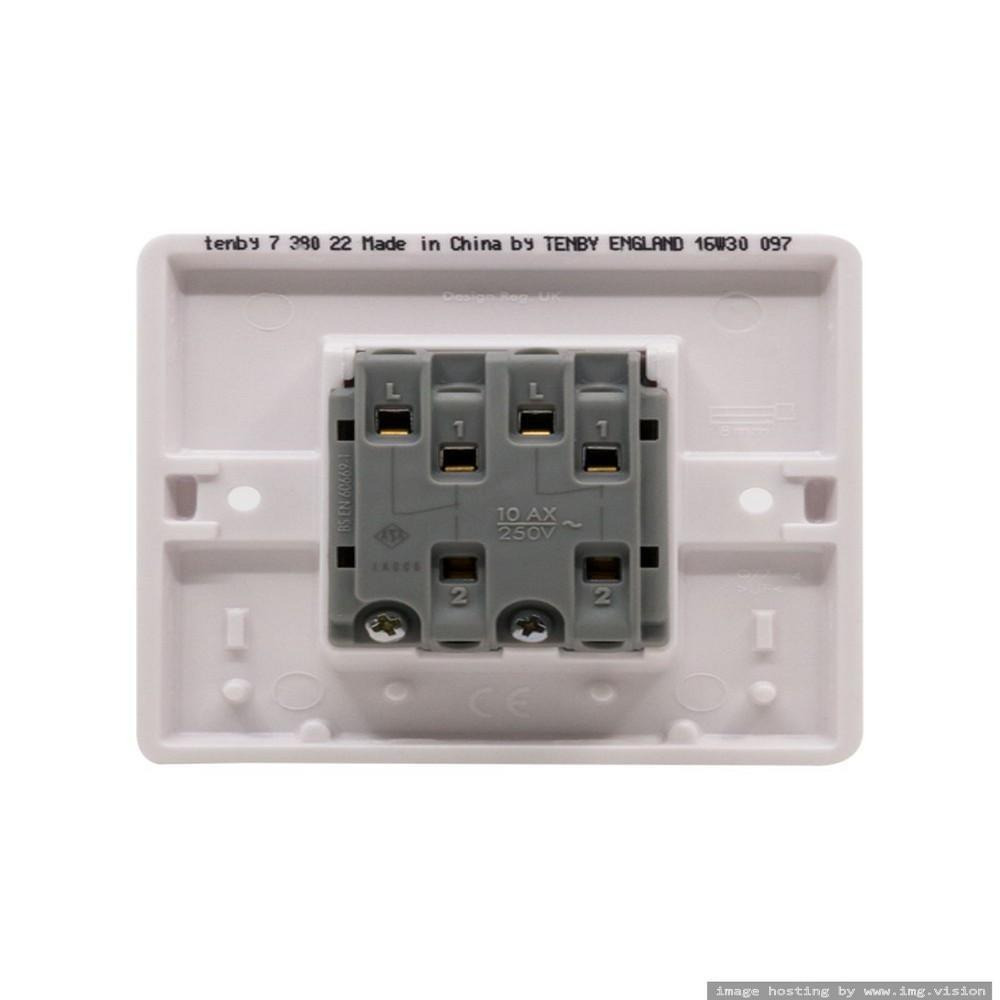 Homesmiths 2 Way 2 Gang Switch - 2