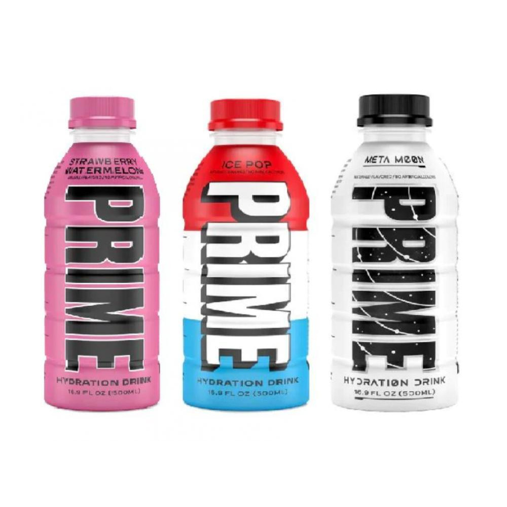 Prime Hydration Zero Sugar Strawberry, Meta moon  Ice pop (Pack of 3) - 1